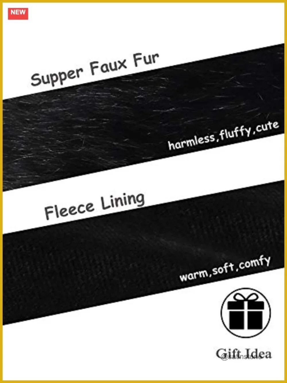 Faux Fur Ear Warmer Headband with Elastic Winter Hair Accessory